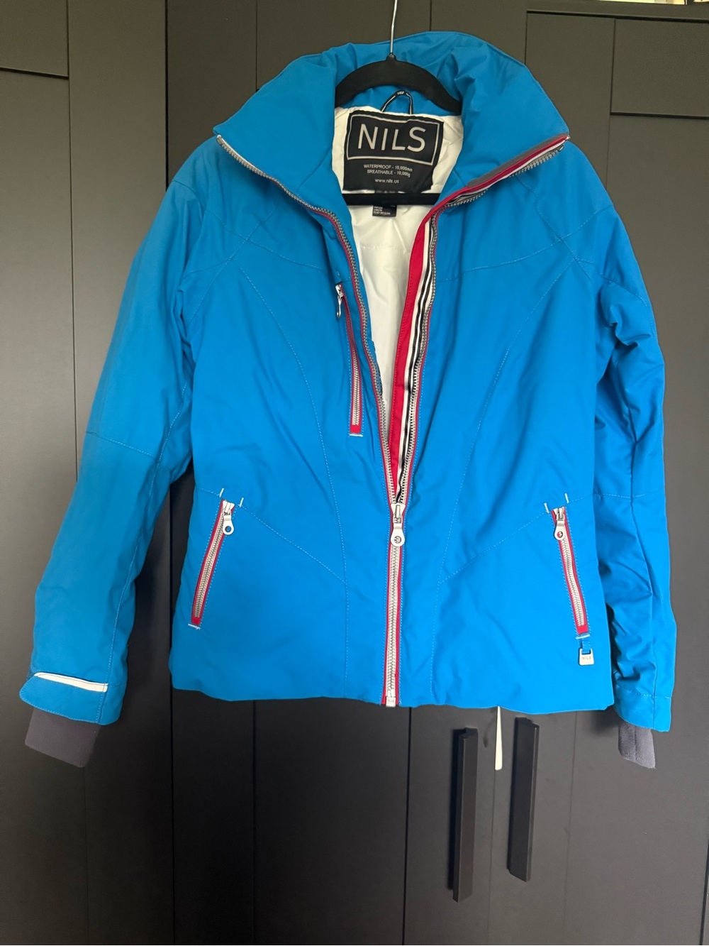 NILS Bright Turquoise Blue Kids Puffer Jacket